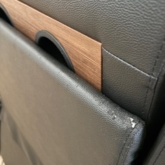 3人がけ電動ソファー　本革　黒の画像