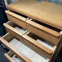 石2511-077 ハイチェスト6段　上下分割可　キズ汚れ有りの画像