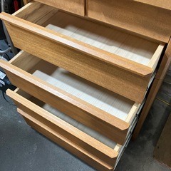 石2511-077 ハイチェスト6段　上下分割可　キズ汚れ有りの画像