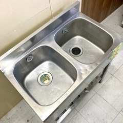シンク　ステンレス　厨房　2槽式　AZUMA アズマの画像