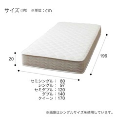 【マットレス/ベッドマット】ニトリ シングル 圧縮ポケットコイルマットレス (RX05 厚さ20cm)の画像