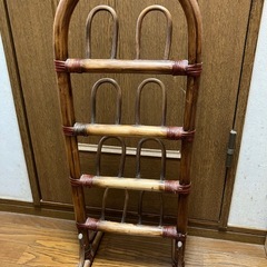 ラタン製　スリッパラックの画像