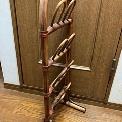 ラタン製　スリッパラックの画像