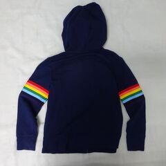 ( M-1021 )GAP ギャップ ジップアップ パーカー 子供 キッズ １３０ｃｍ ネイビー 中古の画像