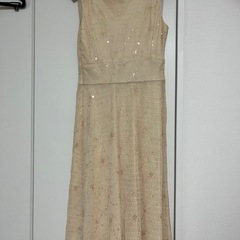 スパンコールとビーズ付きワンピースの画像