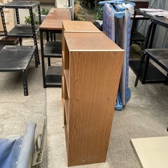 3段木製カラーボックス2個の画像