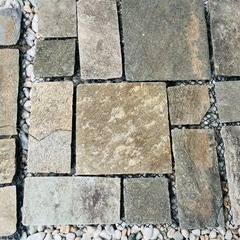 【取引中】天然石　ガーデンタイル　メッシュタイル　4枚の画像