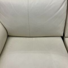 💺YAMADA/ソファ/2P電動リクライニングソファ/電動ソファ/レザーソファ/アイボリーソファ/No.3426💺の画像