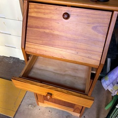 木製の電話台・FAX台の画像