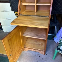 木製の電話台・FAX台の画像