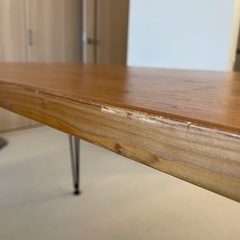 【人気アイテム】LOWYA 天然木ダイニングテーブル140cmの画像