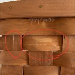 木製バスケットお譲りしますの画像