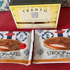 ダ－ルマンズキャラメルワッフルとティーア－スはちみつレモン紅茶セットの画像