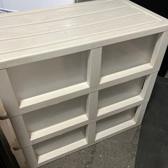 O 2511-082 プラスチック製　3段収納ケース　キズ汚れ有りの画像