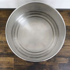 ≪ZR1126ジ限-①≫寸胴鍋 高さ約40cm ステンレス製 調理器具 業務用 大容量 炊き出し用/煮込み料理 大鍋/両手鍋 キッチン 現状品の画像