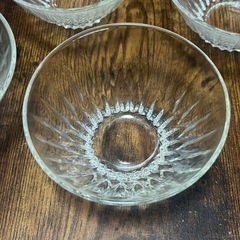 ガラス小鉢5個セット デザート・サラダ用 約10cm 昭和レトロの画像