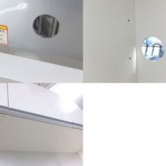 現状品 パモウナ キッチンボード 幅120cm 高さ192cm 訳あり格安 キッチン収納 ホワイト レンジボード ☆ 札幌市 北区 屯田 の画像