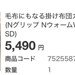 【受付終了】毛布にもなる掛け布団カバー セミダブル Nウォームの画像