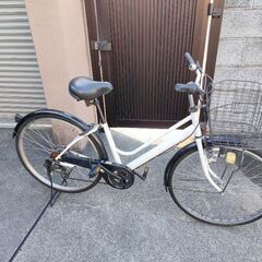 ステンレスハンドル 6段変速付自転車の画像