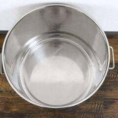 ≪ZR1127ジ限-②≫寸胴鍋 高さ約40cm ステンレス製 調理器具 業務用 大容量 炊き出し用/煮込み料理 大鍋/両手鍋 キッチン 現状品の画像