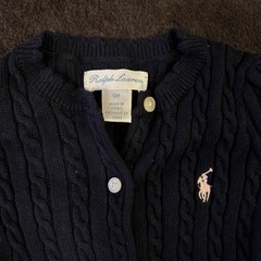 ラルフローレン ネイビー カーディガン 12Mの画像