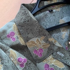 ヴィンテージ　グリーン　シャツ　ブラウスの画像