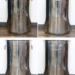 ≪ZR1128ジ限-③≫寸胴鍋 高さ約60cm ステンレス製 調理器具 業務用 大容量 炊き出し用/煮込み料理 大鍋/両手鍋 キッチン 現状品の画像