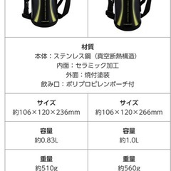 【未使用】　水筒　1L　の画像