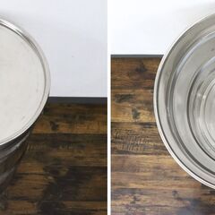 ≪ZR1129ジ限-④≫寸胴鍋 高さ約60cm ステンレス製 調理器具 業務用 大容量 炊き出し用/煮込み料理 大鍋/両手鍋 キッチン 現状品の画像