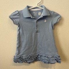 ラルフローレン ベビーワンピース 水色 フリル ポニー 子供服 Ralph Lauren  /  サイズの画像