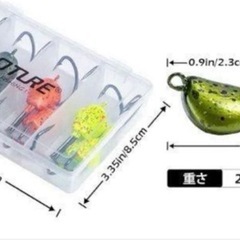 新品未使用　釣り　仕掛け5点セット　まとめ売り　ジグフック　ソフトワーム　フィッシングの画像