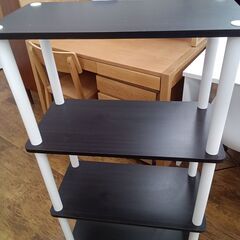 ★リユースのサカイ水戸店★オープンラックブラック＆ホワイトH112×D29.5×W60.5クリーニング済みMT6099の画像