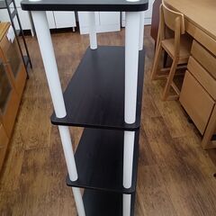 ★リユースのサカイ水戸店★オープンラックブラック＆ホワイトH112×D29.5×W60.5クリーニング済みMT6099の画像