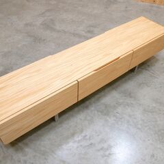 ≪yt2093ジ≫ モデルルーム展示品 東谷 form TV台 幅180cm ルボス ローボード F4-109NA オーク材/北欧/おしゃれ/モリタインテリア製? 中古家具/宮城県仙台市 71030-06の画像