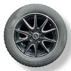 スタッドレスタイヤ 165/65R15 2021年製 溝約7mm！アルミホイール付 4本 トヨタ/ダイハツ/スズキ軽自動車等にの画像