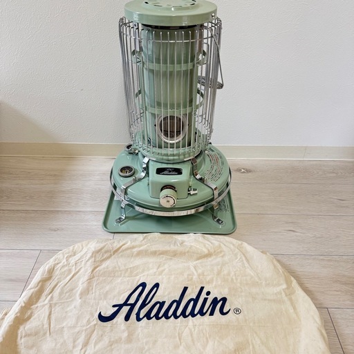 美品【Aladdin】アラジン 石油ストーブ BF3905 2012年製 グリーン 収納袋付き