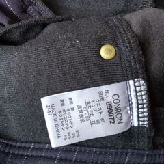 【美品】裏起毛パンツ／濃紺／ピンストライプ／Lサイズの画像