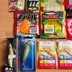 お譲り先決まりました！まとめ売り 釣り 釣り用品 釣具 月下美人 ワーム じゃこまろ イカエギ ホッパー サビキの画像