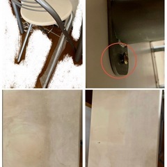 スタイリッシュな椅子と細長いテーブル(約120cm×約39cm×約88cm))の画像