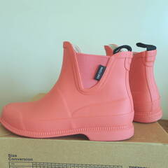 ＊〜⚠️お釣り不可＊TRETON＊トレトン＊スウェーデン＊コーラルピンク＊ラバーブーツ＊レインブーツ＊箱無し＊北欧〜＊の画像