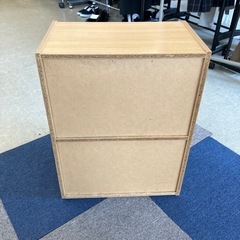 A2511-060 カラーボックス 2段① ナチュラル キズ汚れ有りの画像