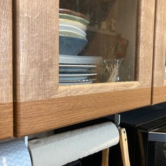 【再販/価格変更】LOWYA 茶色 2024年購入 食器棚 の画像