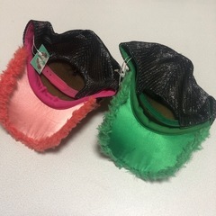 もこもこ素材キャップ2個の画像