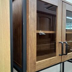 リユースのサカイ栃木店★ジモティ割あり★  食器棚 ブラウン W94×D43×H183 クリーニング済み TC11436の画像