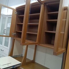 リユースのサカイ栃木店★ジモティ割あり★  食器棚 ブラウン W120×D45×H195 クリーニング済み TC11438の画像