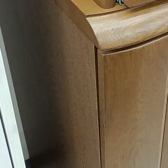 リユースのサカイ栃木店★ジモティ割あり★  食器棚 ブラウン W120×D45×H195 クリーニング済み TC11438の画像