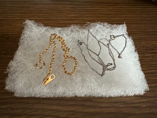 （K18ゴールドパイプロープチェーン）（PT850 プラチナ ネックレス）