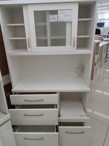 ★リユースのサカイ日立店★HJ8207 NITORI レンジボード ホワイト H180.5×D40×W100 クリーニング済み 
