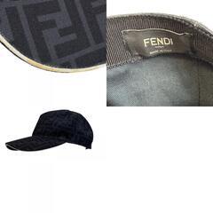 フェンディ FENDI キャップ ズッカ柄 FXQ768 ブラックの画像