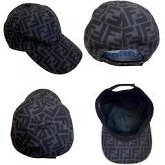フェンディ FENDI キャップ ズッカ柄 FXQ768 ブラックの画像